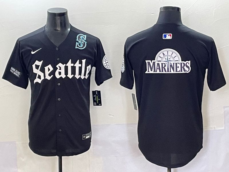 Men 2025 Seattle Mariners Blank black Five generations Joint Name Nike MLB Jersey style 27->seattle mariners->MLB Jersey